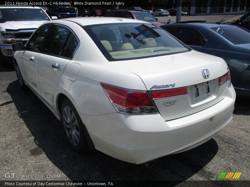 White Diamond Pearl / Ivory 2011 Honda Accord EX-L V6 Sedan