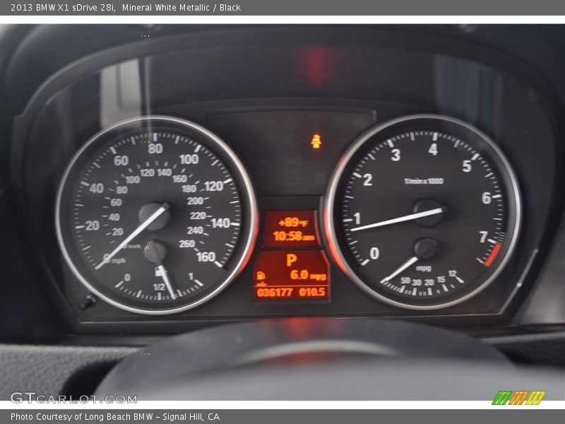 Mineral White Metallic / Black 2013 BMW X1 sDrive 28i