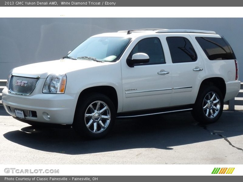 White Diamond Tricoat / Ebony 2013 GMC Yukon Denali AWD