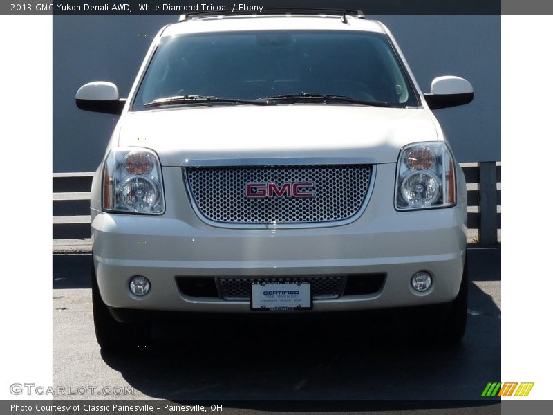 White Diamond Tricoat / Ebony 2013 GMC Yukon Denali AWD