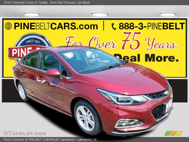 Siren Red Tintcoat / Jet Black 2016 Chevrolet Cruze LT Sedan