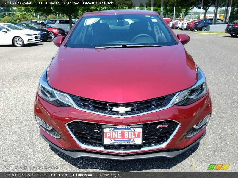 Siren Red Tintcoat / Jet Black 2016 Chevrolet Cruze LT Sedan