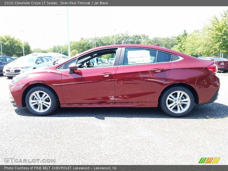 Siren Red Tintcoat / Jet Black 2016 Chevrolet Cruze LT Sedan