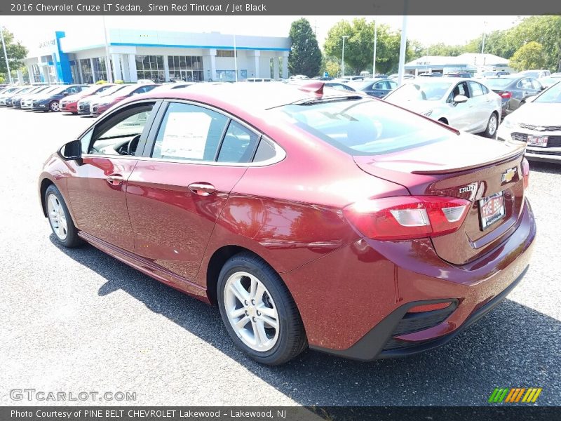 Siren Red Tintcoat / Jet Black 2016 Chevrolet Cruze LT Sedan