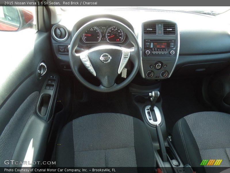 Red Brick / Charcoal 2015 Nissan Versa 1.6 SV Sedan