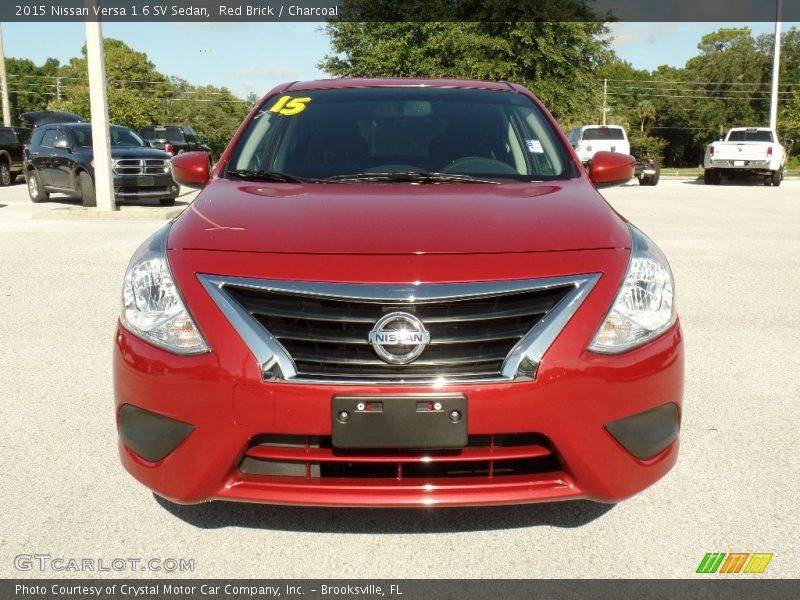 Red Brick / Charcoal 2015 Nissan Versa 1.6 SV Sedan