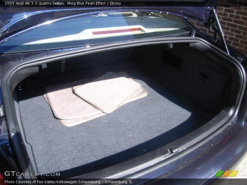 Ming Blue Pearl Effect / Ebony 2003 Audi A6 3.0 quattro Sedan