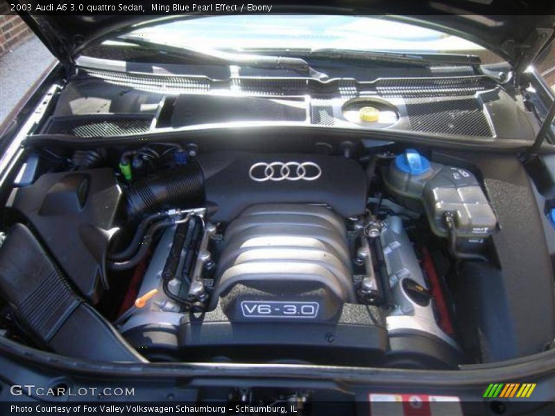 Ming Blue Pearl Effect / Ebony 2003 Audi A6 3.0 quattro Sedan