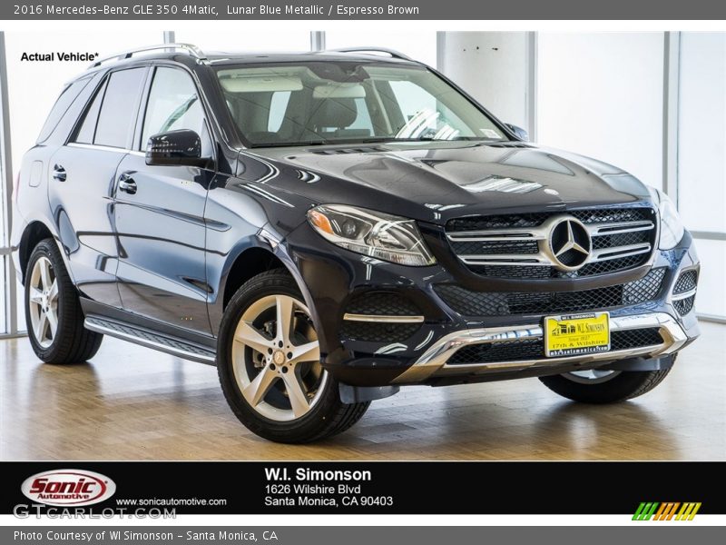 Lunar Blue Metallic / Espresso Brown 2016 Mercedes-Benz GLE 350 4Matic