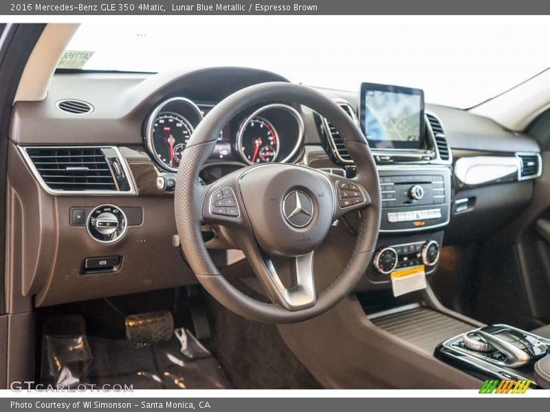 Lunar Blue Metallic / Espresso Brown 2016 Mercedes-Benz GLE 350 4Matic