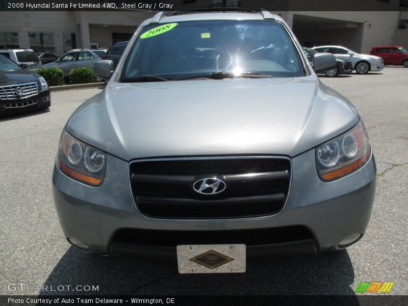 Steel Gray / Gray 2008 Hyundai Santa Fe Limited 4WD