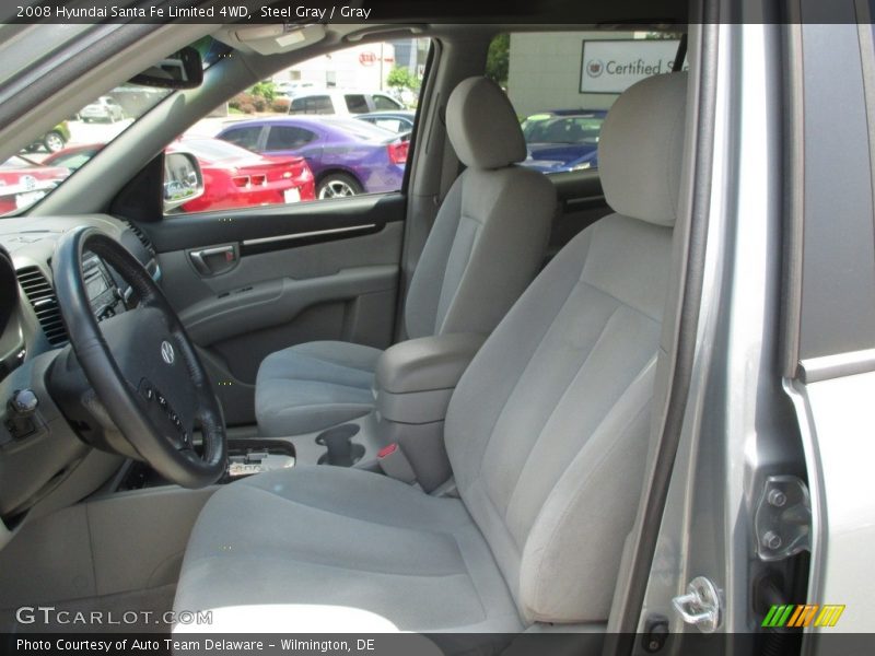 Steel Gray / Gray 2008 Hyundai Santa Fe Limited 4WD