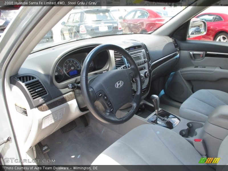 Steel Gray / Gray 2008 Hyundai Santa Fe Limited 4WD