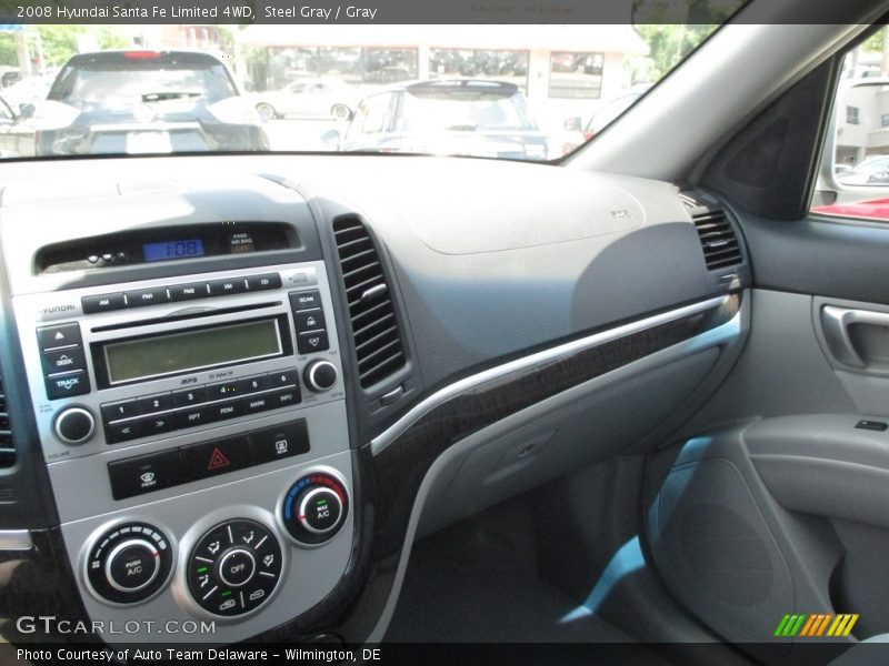 Steel Gray / Gray 2008 Hyundai Santa Fe Limited 4WD