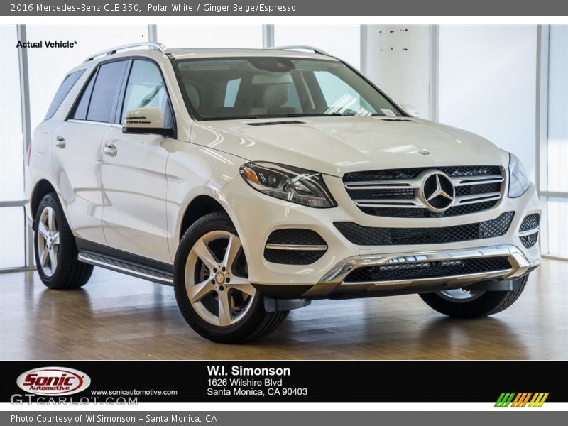 Polar White / Ginger Beige/Espresso 2016 Mercedes-Benz GLE 350