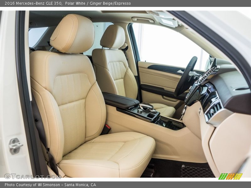 Polar White / Ginger Beige/Espresso 2016 Mercedes-Benz GLE 350