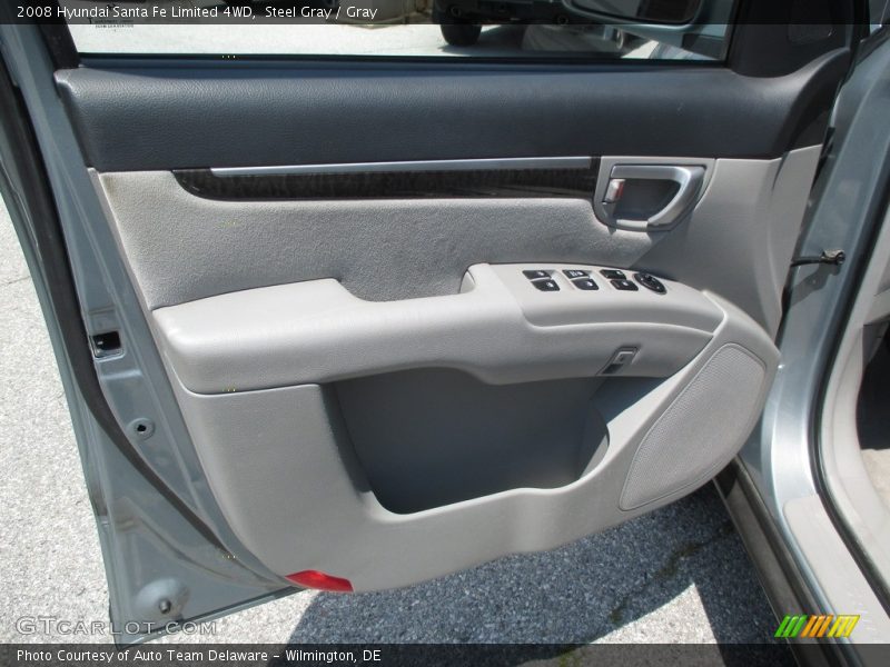 Steel Gray / Gray 2008 Hyundai Santa Fe Limited 4WD