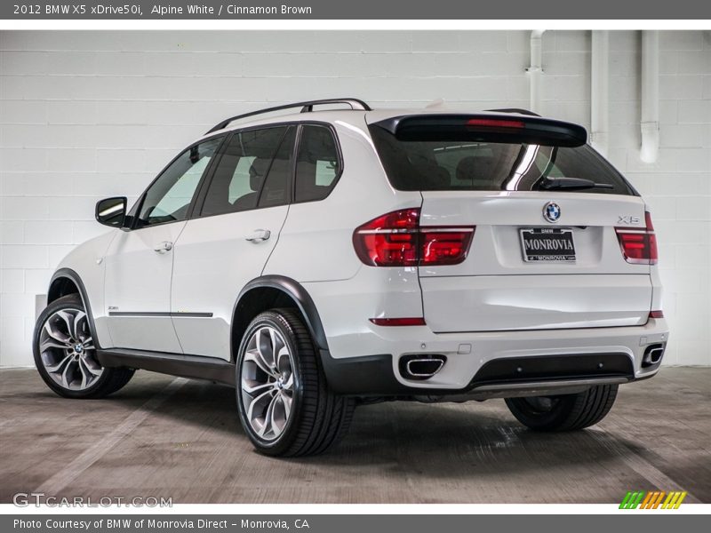 Alpine White / Cinnamon Brown 2012 BMW X5 xDrive50i