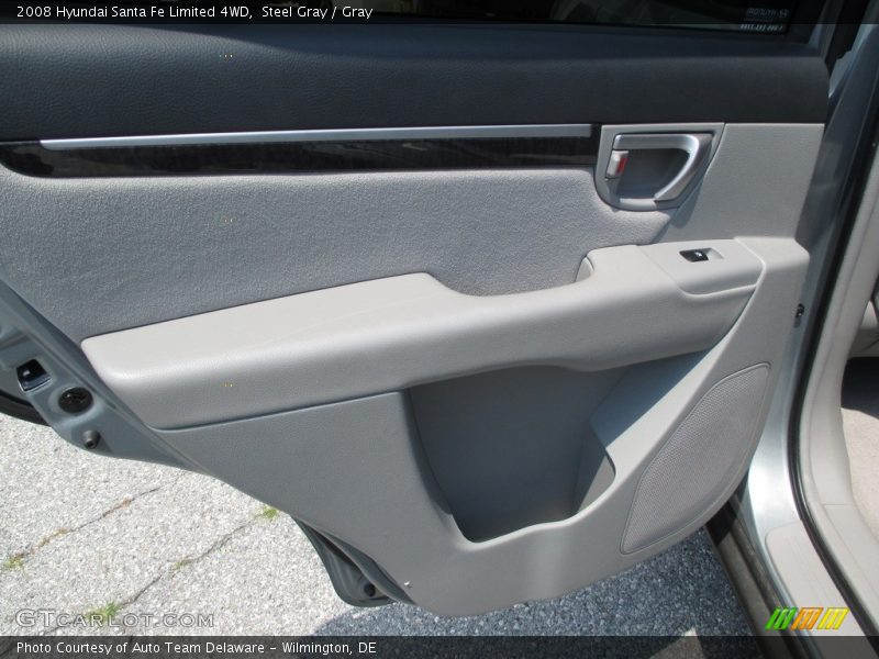 Steel Gray / Gray 2008 Hyundai Santa Fe Limited 4WD