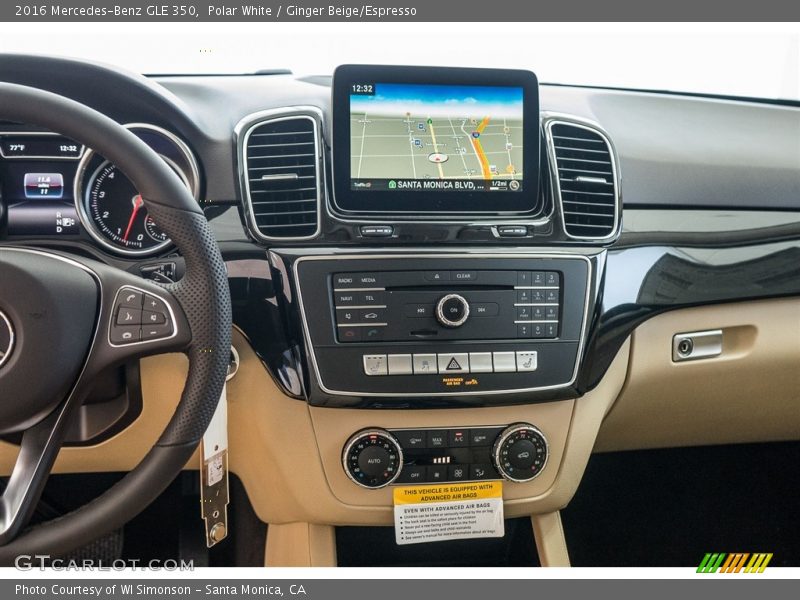 Polar White / Ginger Beige/Espresso 2016 Mercedes-Benz GLE 350