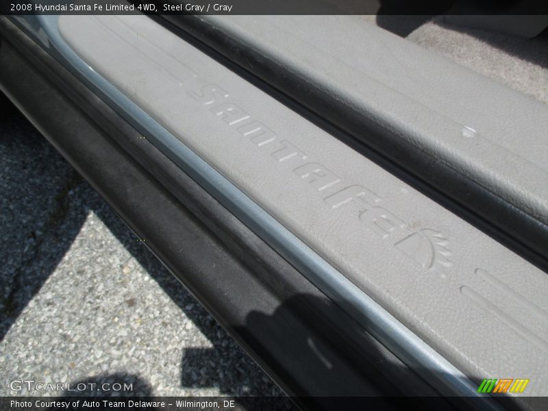 Steel Gray / Gray 2008 Hyundai Santa Fe Limited 4WD