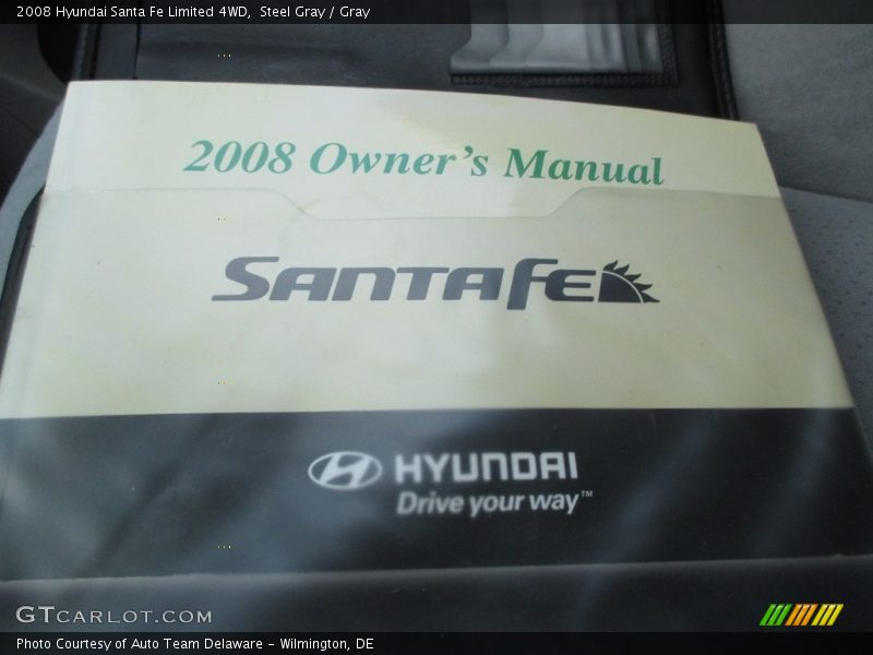 Steel Gray / Gray 2008 Hyundai Santa Fe Limited 4WD