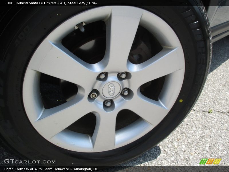 Steel Gray / Gray 2008 Hyundai Santa Fe Limited 4WD