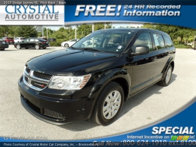 Pitch Black / Black 2015 Dodge Journey SE