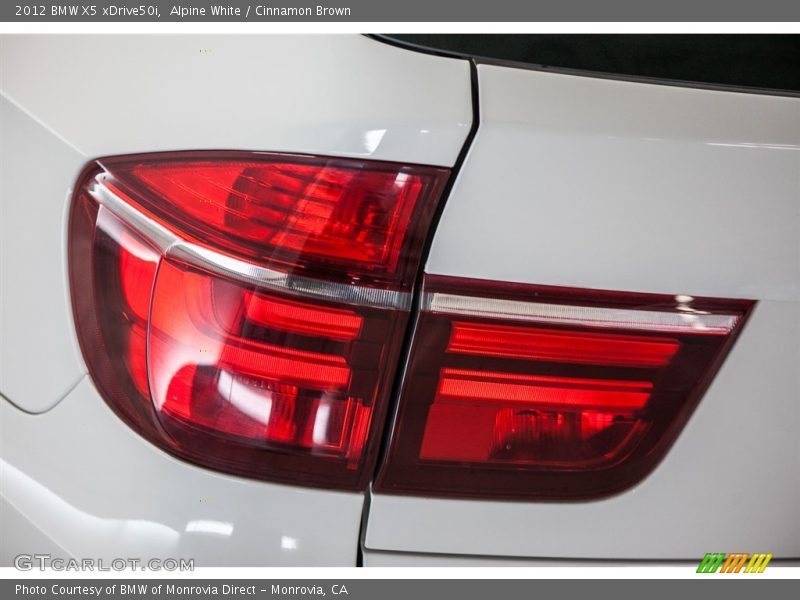 Alpine White / Cinnamon Brown 2012 BMW X5 xDrive50i