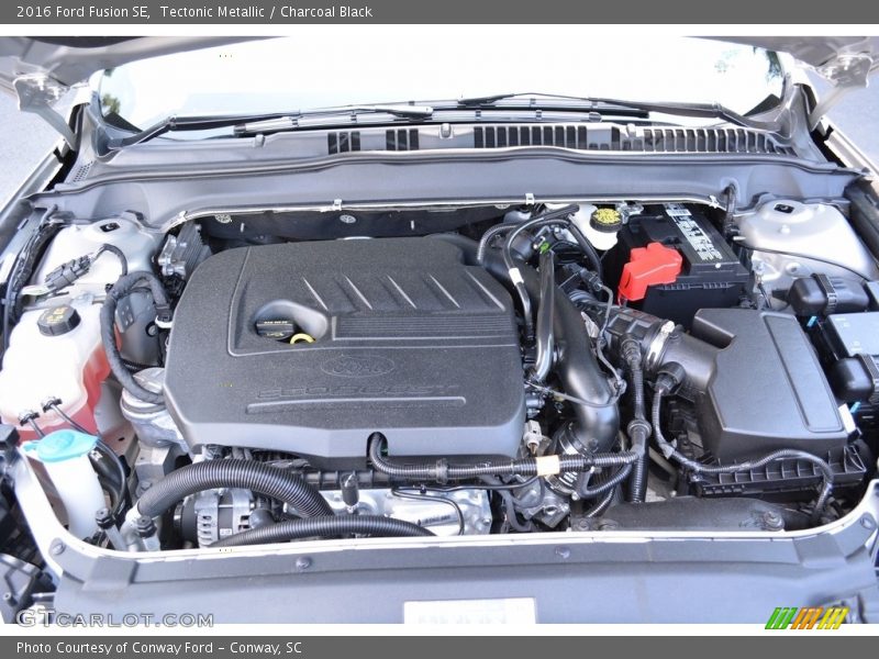Tectonic Metallic / Charcoal Black 2016 Ford Fusion SE