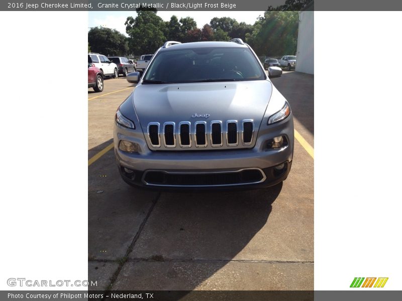 Granite Crystal Metallic / Black/Light Frost Beige 2016 Jeep Cherokee Limited