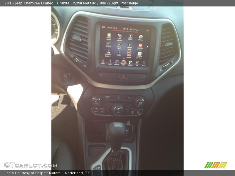 Granite Crystal Metallic / Black/Light Frost Beige 2016 Jeep Cherokee Limited
