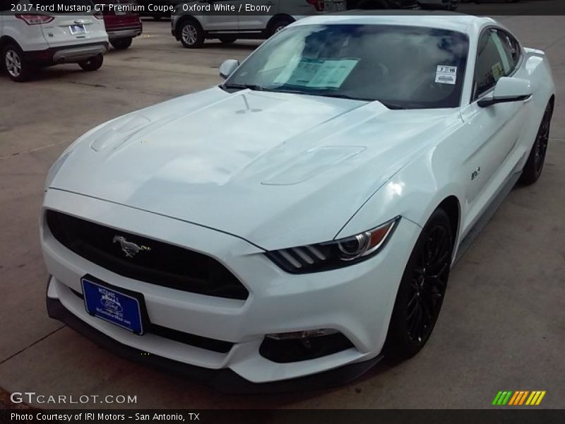 Oxford White / Ebony 2017 Ford Mustang GT Premium Coupe
