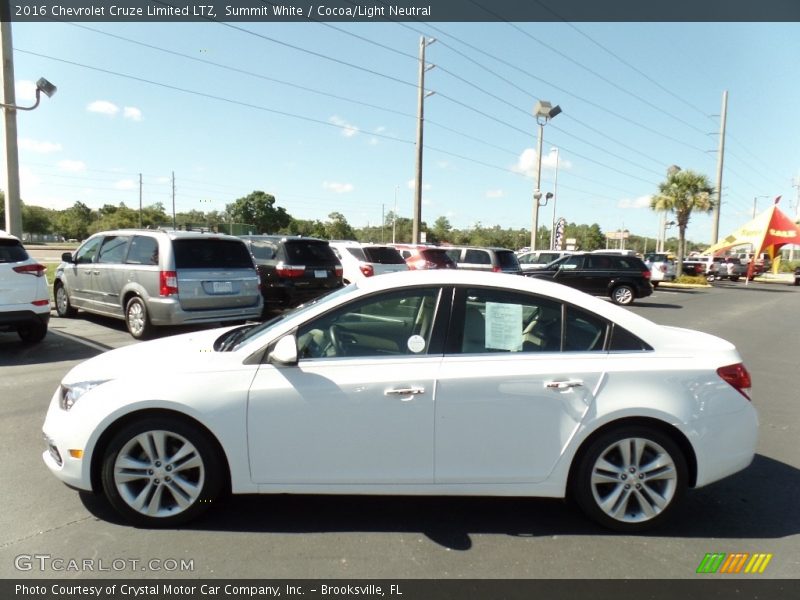 Summit White / Cocoa/Light Neutral 2016 Chevrolet Cruze Limited LTZ