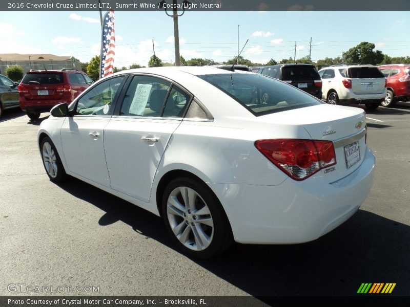 Summit White / Cocoa/Light Neutral 2016 Chevrolet Cruze Limited LTZ