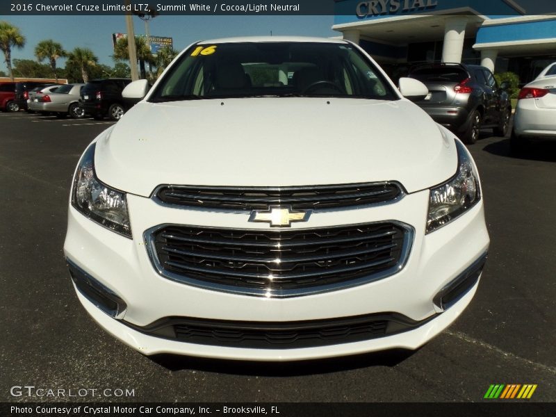 Summit White / Cocoa/Light Neutral 2016 Chevrolet Cruze Limited LTZ