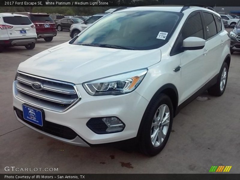 White Platinum / Medium Light Stone 2017 Ford Escape SE