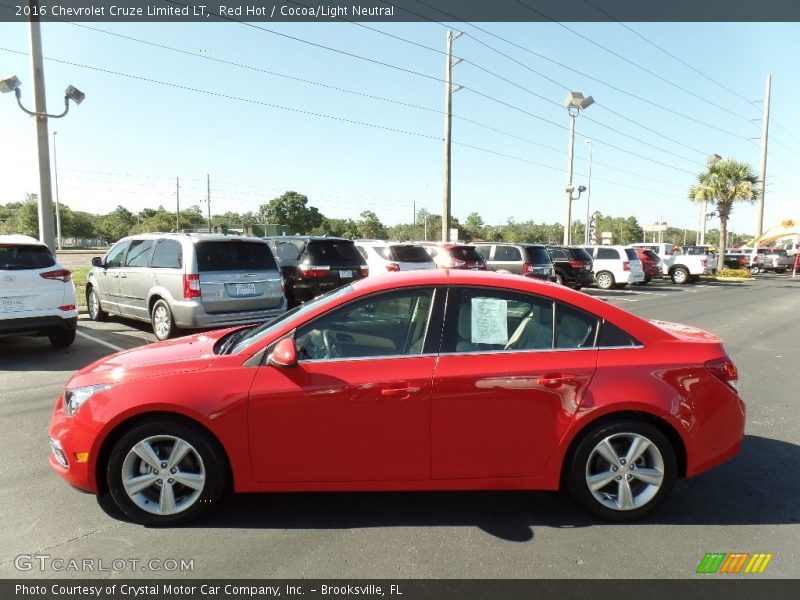 Red Hot / Cocoa/Light Neutral 2016 Chevrolet Cruze Limited LT