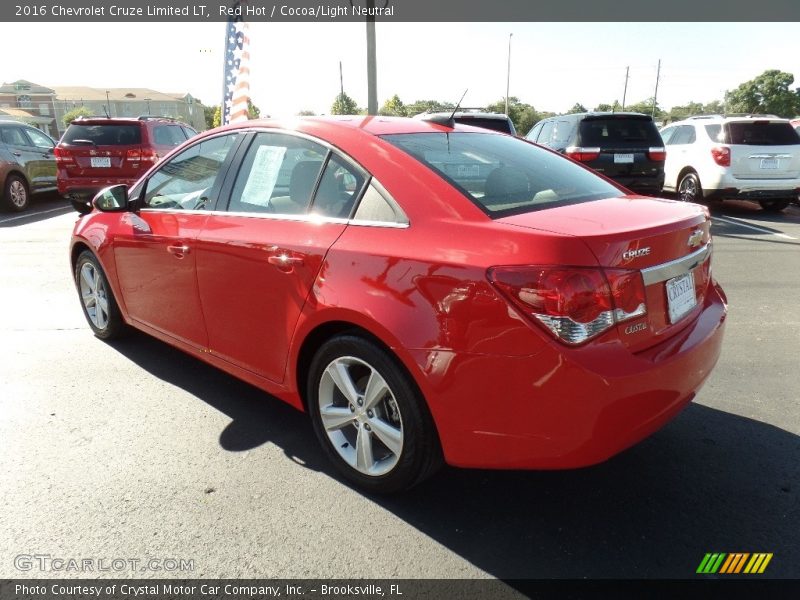 Red Hot / Cocoa/Light Neutral 2016 Chevrolet Cruze Limited LT