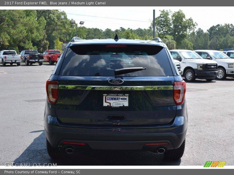 Blue Jeans / Medium Light Camel 2017 Ford Explorer FWD