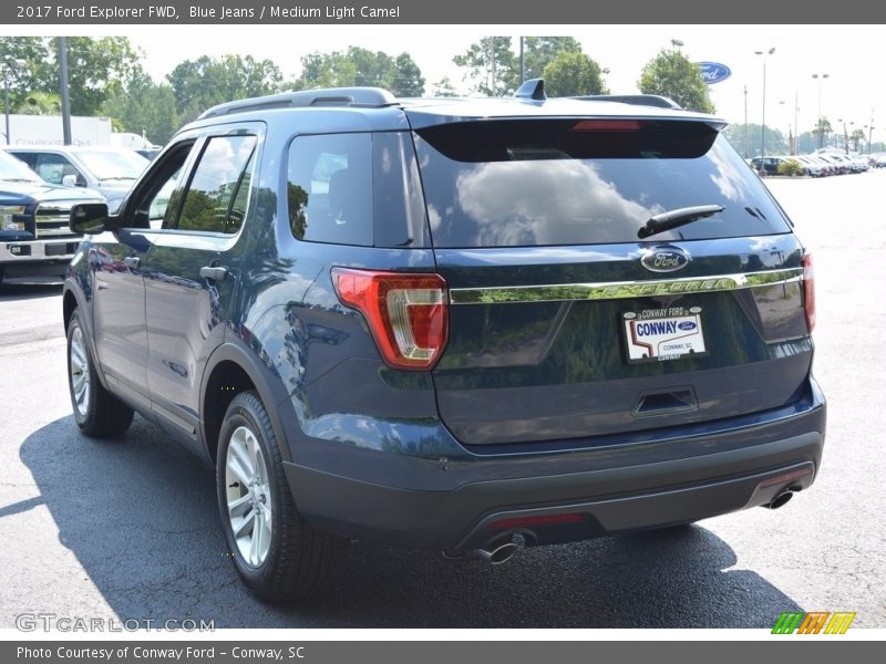Blue Jeans / Medium Light Camel 2017 Ford Explorer FWD