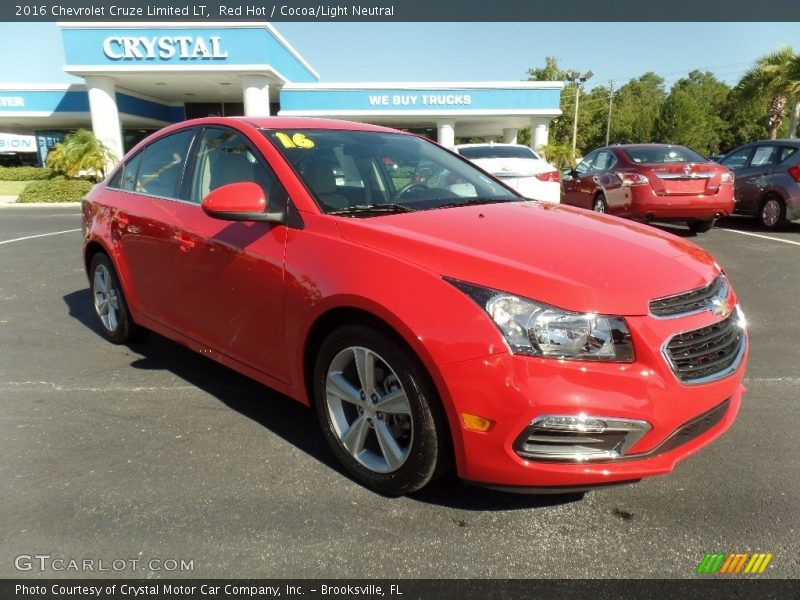 Red Hot / Cocoa/Light Neutral 2016 Chevrolet Cruze Limited LT