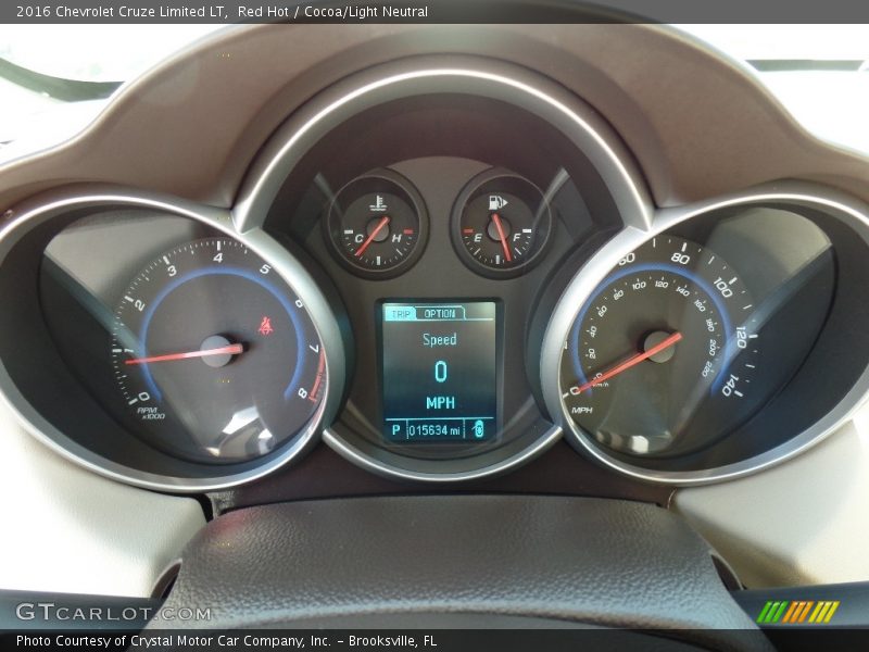 Red Hot / Cocoa/Light Neutral 2016 Chevrolet Cruze Limited LT