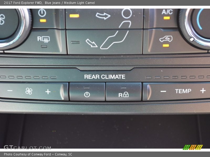 Blue Jeans / Medium Light Camel 2017 Ford Explorer FWD