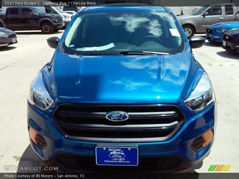 Lightning Blue / Charcoal Black 2017 Ford Escape S
