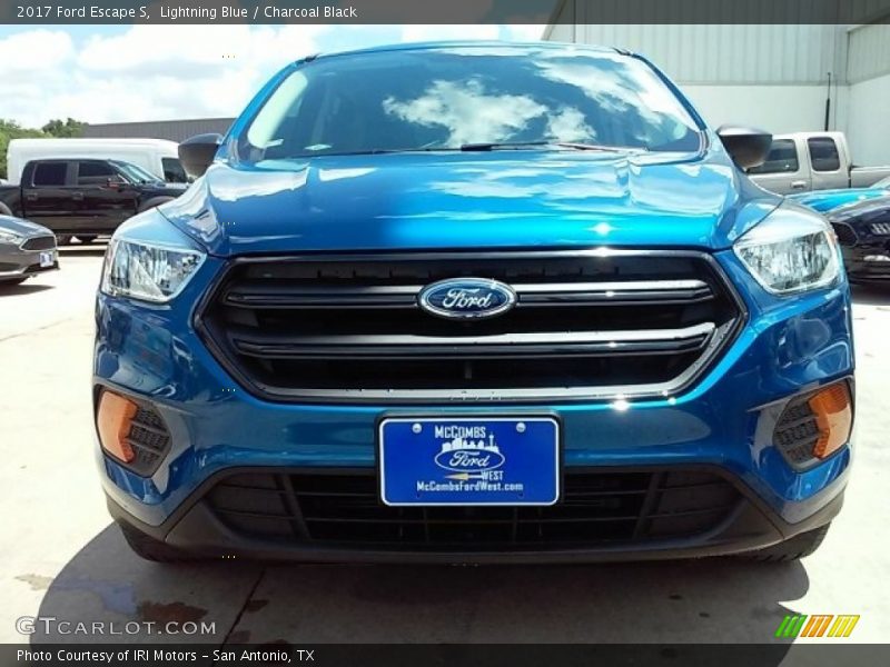 Lightning Blue / Charcoal Black 2017 Ford Escape S