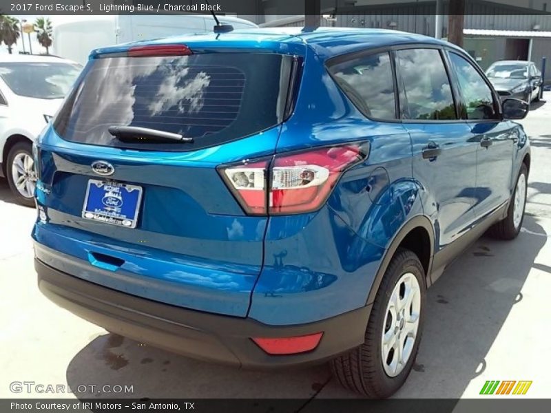 Lightning Blue / Charcoal Black 2017 Ford Escape S