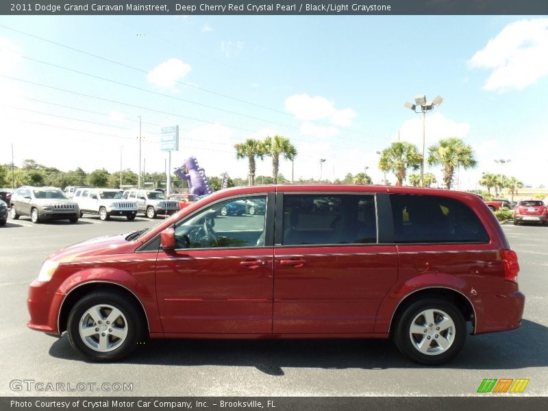 Deep Cherry Red Crystal Pearl / Black/Light Graystone 2011 Dodge Grand Caravan Mainstreet