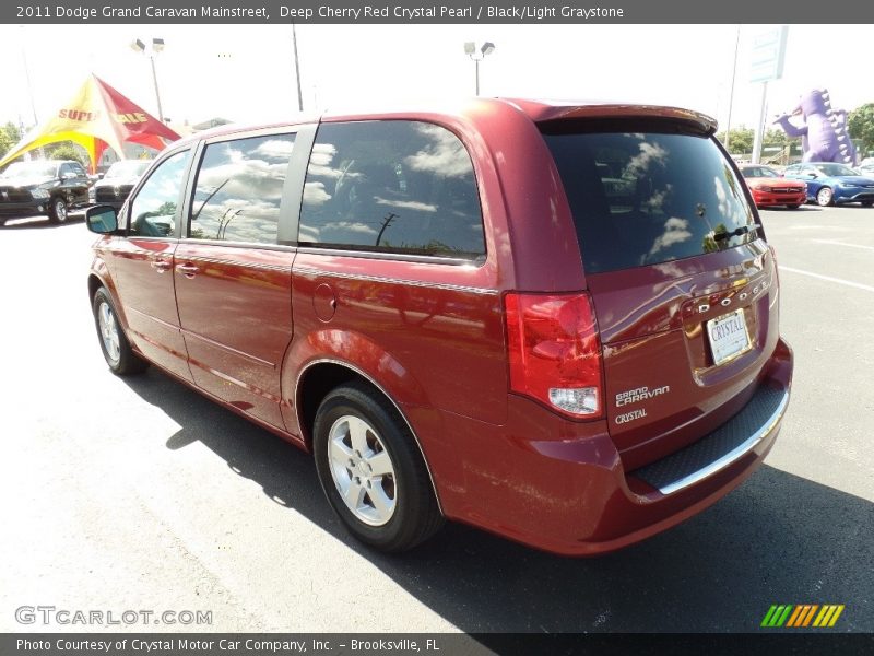 Deep Cherry Red Crystal Pearl / Black/Light Graystone 2011 Dodge Grand Caravan Mainstreet