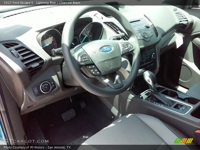Lightning Blue / Charcoal Black 2017 Ford Escape S